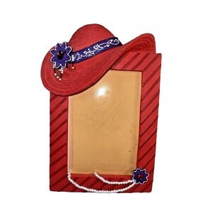 Red Hat Socciety 3-D Picture Frame Desktop 4 x 6 Photo